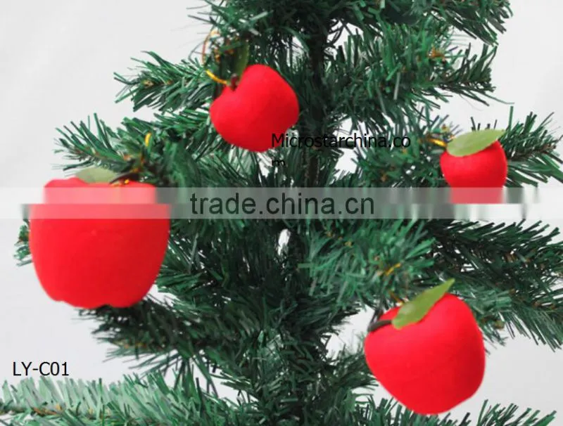 IN stock Jewelry Christmas Outdoor Red Apple For Decoration