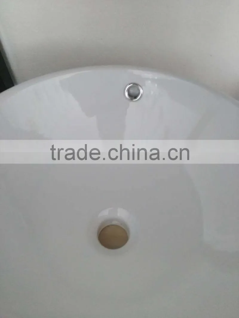 bathroom ceramic art basin sanitary ware round shape single hole white clear hot sale wc art basin YB001