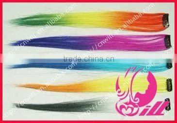Silky Straight Fade Colored Hair Extensions Synthetic Hair Braids Extensions