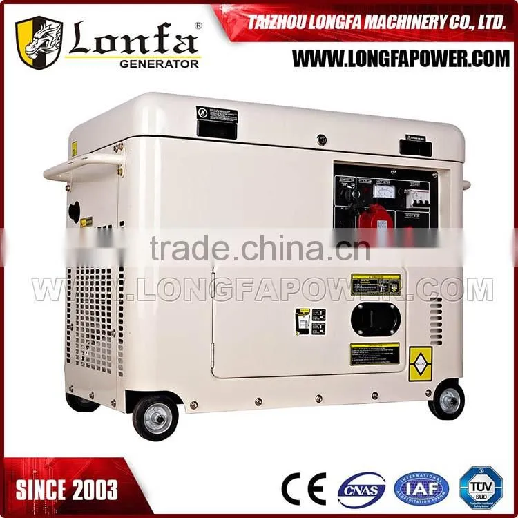 8KVA Silent Diesel Generator 3-Phase 50Hz 220V 380V Moveable Diesel Power Generator