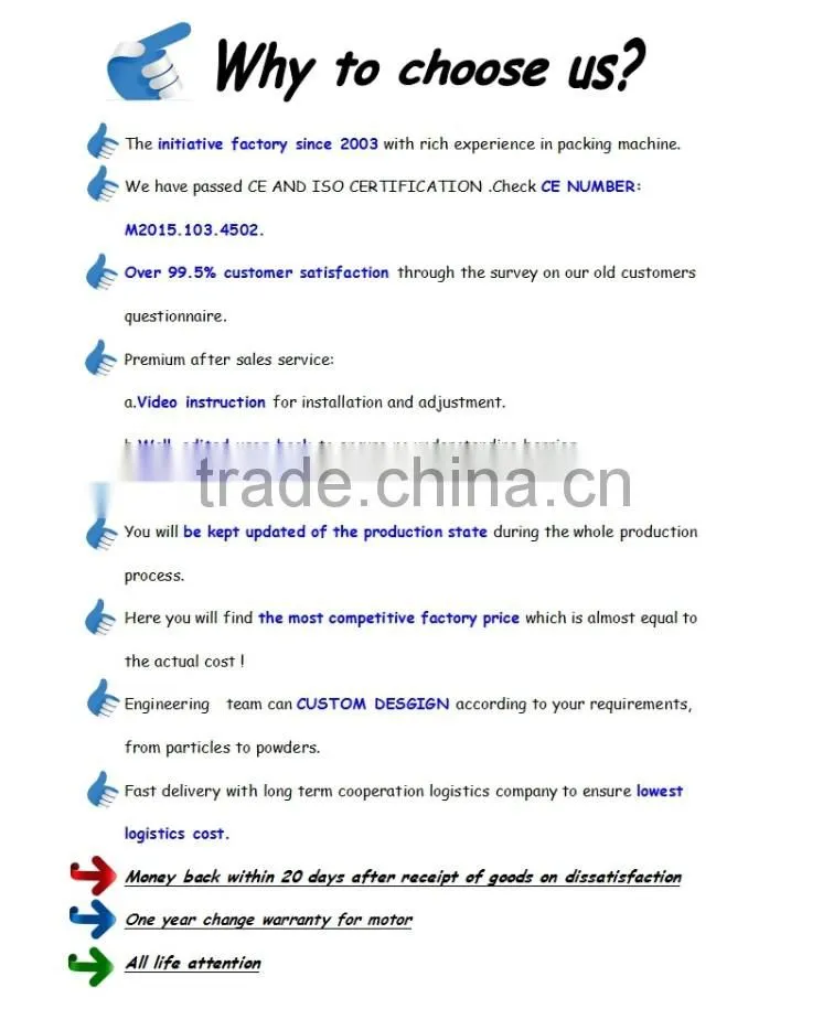Tainyu elegant appearance Lcs carotene packaging machine with one year warranty