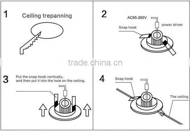 CE&RoHS Certification Outdoor Waterproof 7W Led Downlight