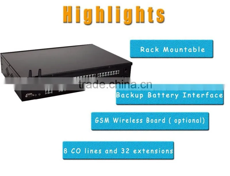 Wireless GSM CDMA PBX Sysytem with Billing Software TP832-832