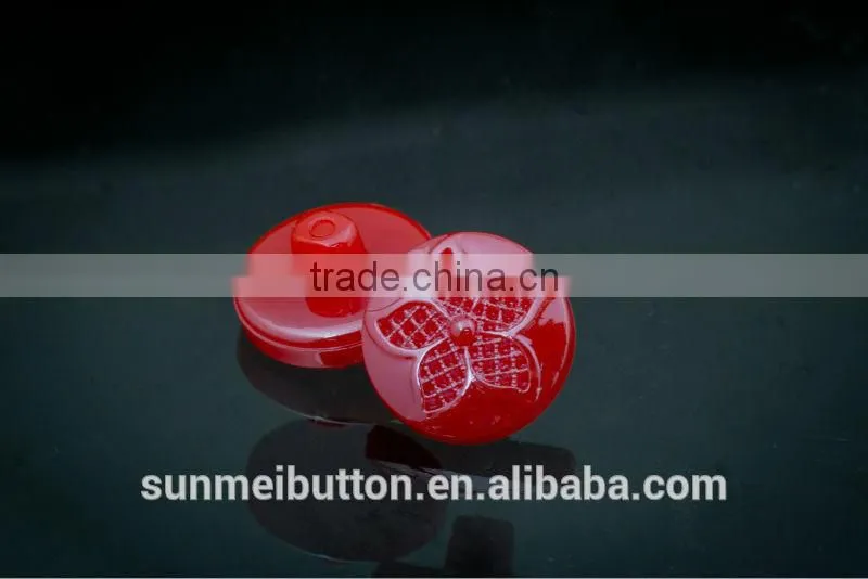 Flower Shaped Two Holes Acrylic Fashion Sew Buttons
