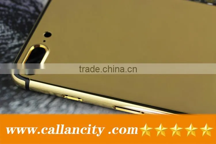 luxury plating gold for iphone 7 back gold housing cover
