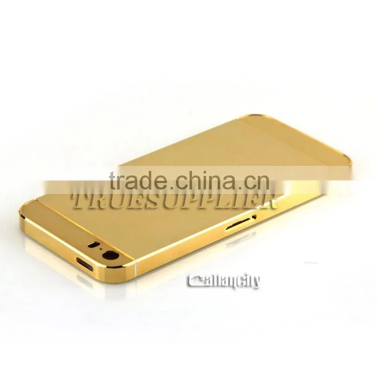 luxury 24kt gold metal rear housing for iphone 5/5s