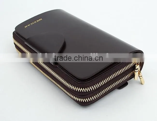 hot genuine leather hand wallet for business man