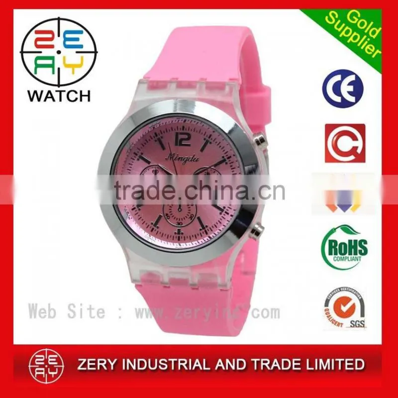 custom logo printed retro watch, silicone strap retro watch R0663