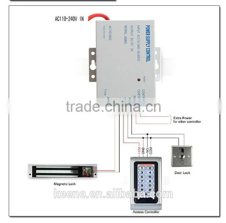 Wiegand input backlight metal rfid waterproof control keypad