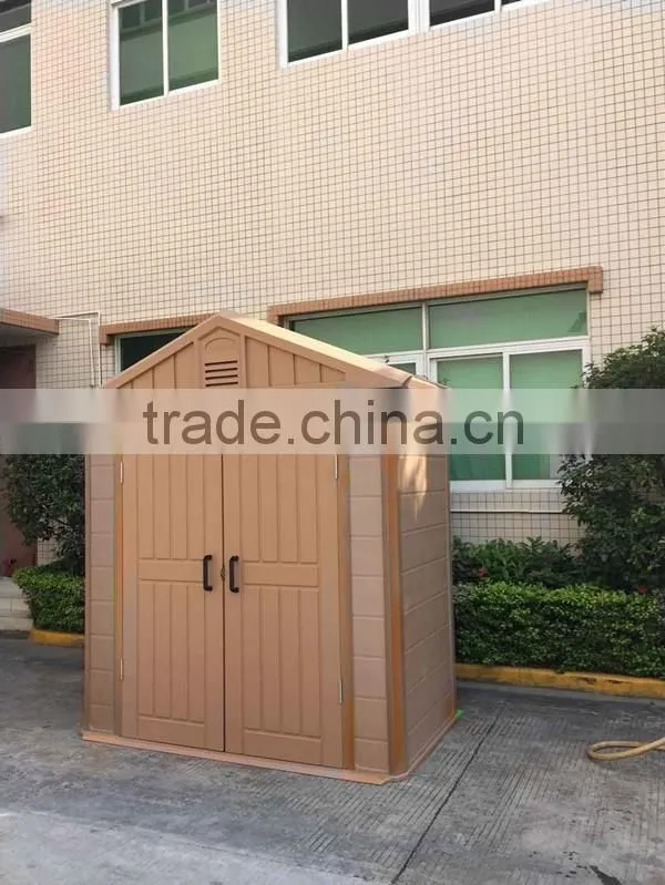 waterproof plastic garden shed for outdoor tool bike storage