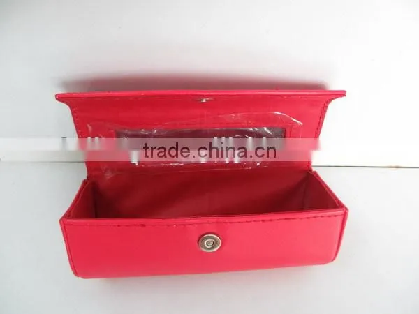 cute round leather lipstick holder with mirror