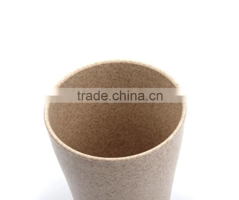 Cheap cups gargle cup with wheat straw toothbrush
