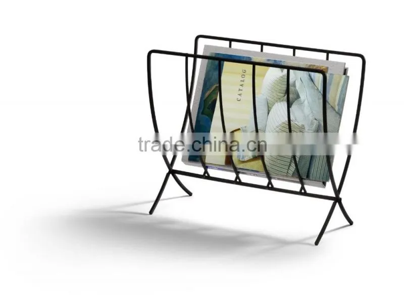 Black Metal Magazine Rack, Two Style