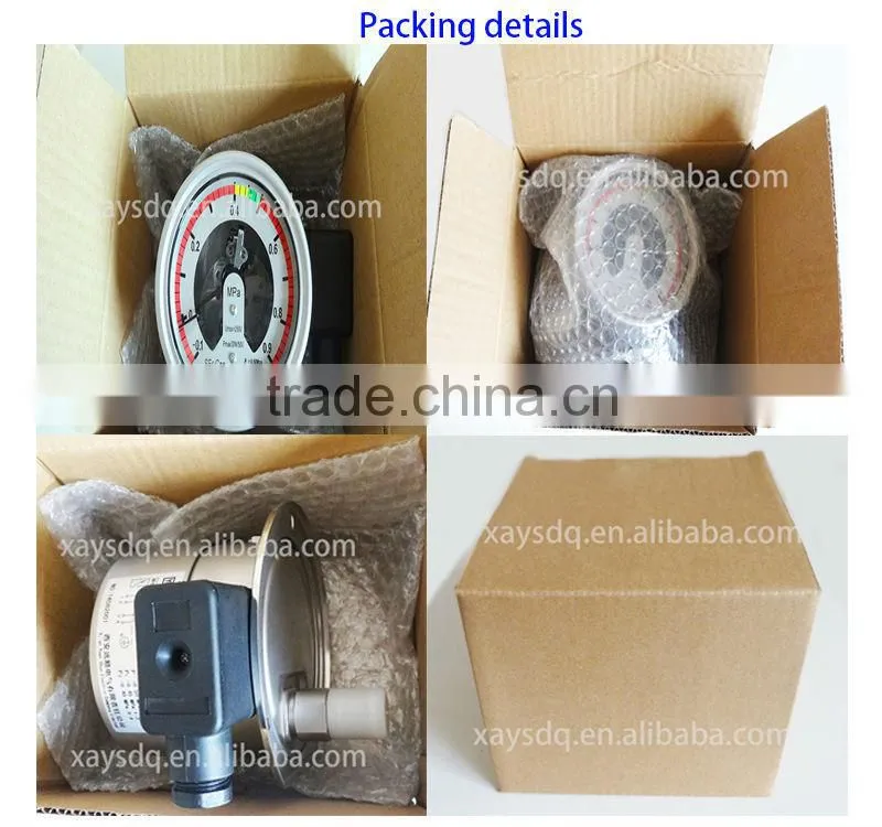 Top Quality China factory with alarm sf6 bourdon tube pressure gauge