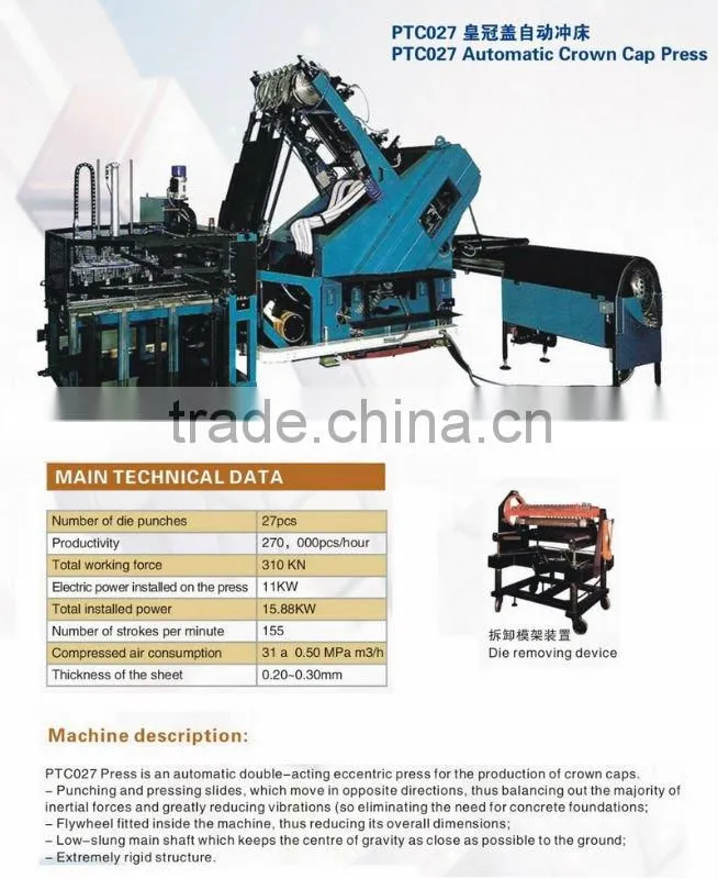 crown cap press