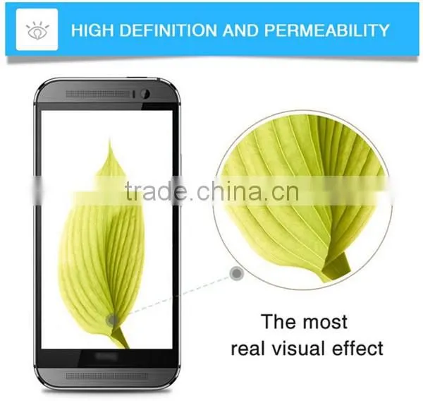 9H hardness 0.26mm privacy tempered glass screen protector for HTC one M9