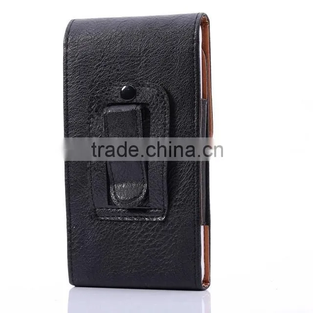 Black Leather Cover pouch Belt Clip Case for Samsung Galaxy S5 S6 I9082