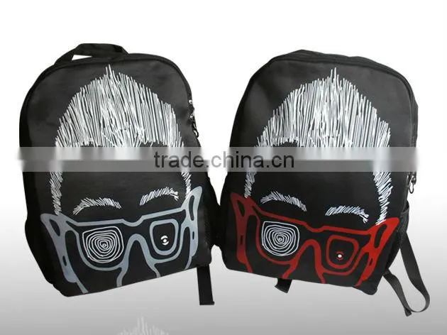 JSMART backpack M&L customized rucksack abstract art MOQ FREE photo bag sublimation printing