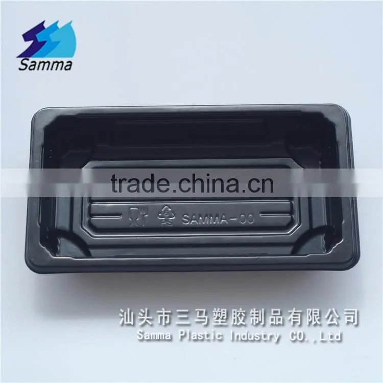 SM1-1100Black mini Plastic sushi Packing Food Container/Sushi Box