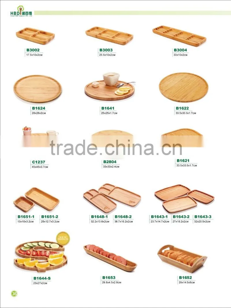 High quality bamboo disposable triangle plate