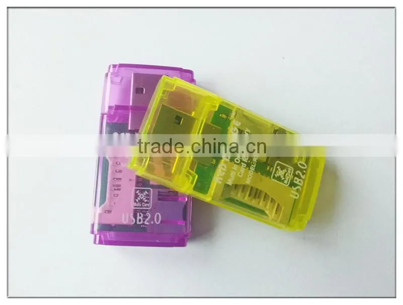 OEM USB 2.0 Multi Slot Memory Card Reader for SD/Mini SD/Microsd/minisd/TF/M2/MS(OS-CR128)