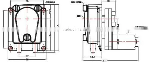 JIHPUMP OEM peristaltic pump quick install panel type of flow rate less than 1760ml/min