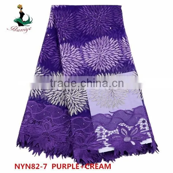 2016 Haniye wholesale Bridal tulle Lace Fabric nigeria french net lace fot party /NYN82