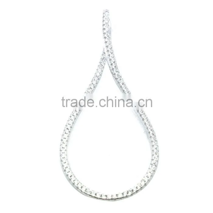 Cubic zircon micro pave setting pendant 925 silver wholesale