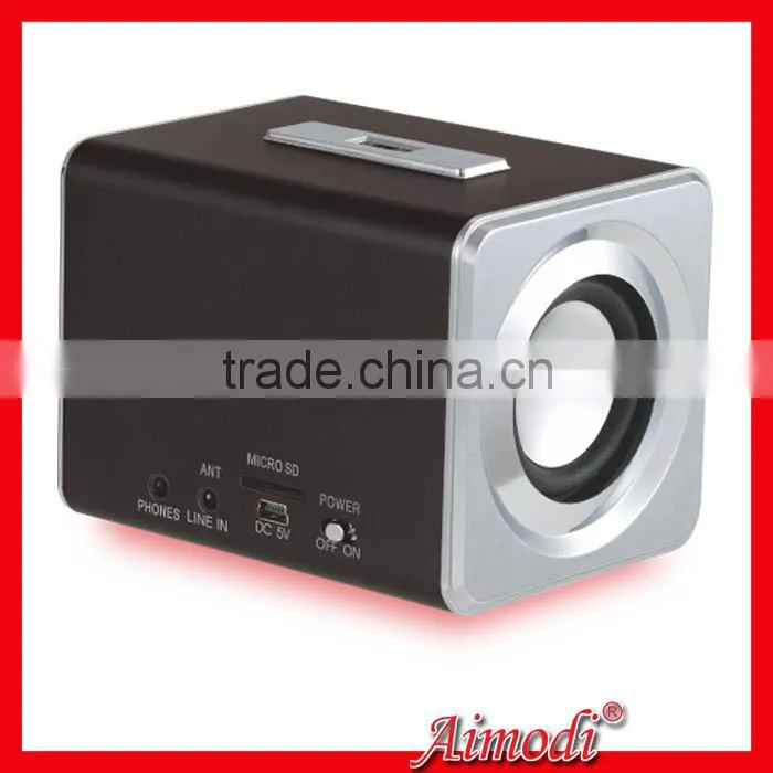 full metal remote control speaker, mini portable digital speaker with line in function