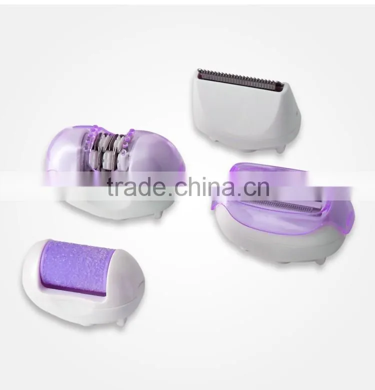 Kemei2531 New 4 in 1 Multi-function Women Shave Electric Epilator & Foot Care Callous Remover