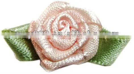 1 Inch Ribbon Rose, Handmade Satin Ribbon Rose Flowers For Clothes&Dress