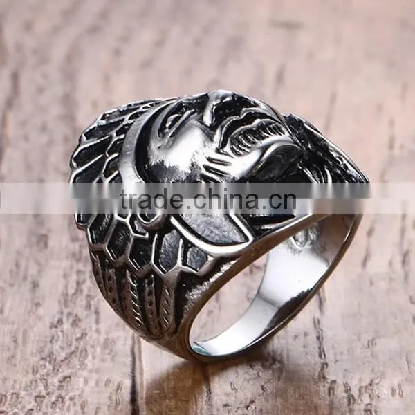 Men's Indian Head Stainless Steel Ring 2016