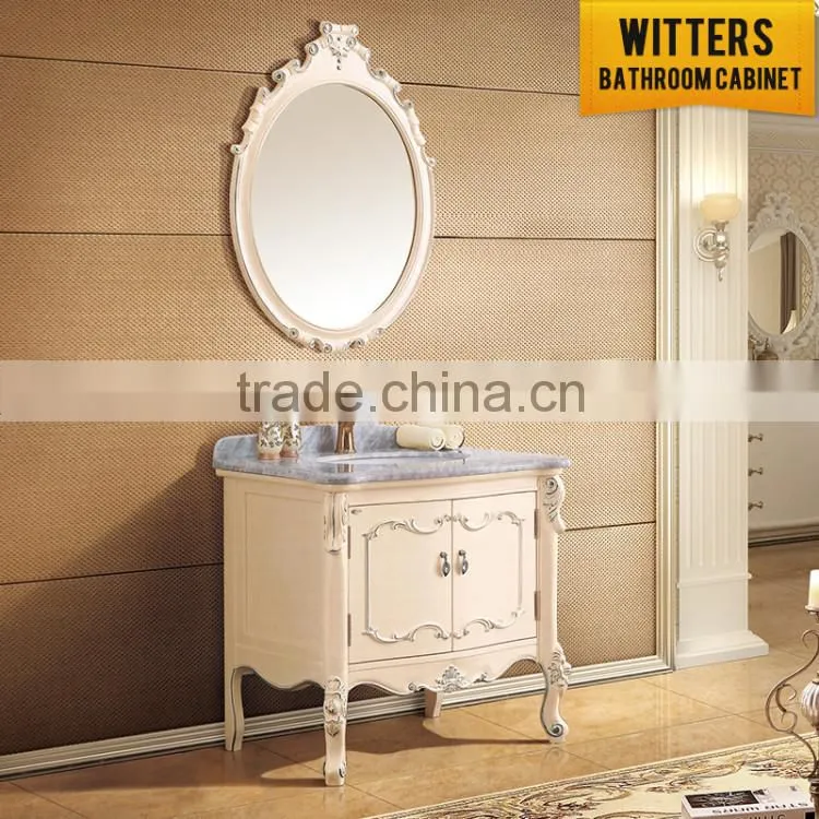 Top sale floor standing antique wooden bathroom cabinet