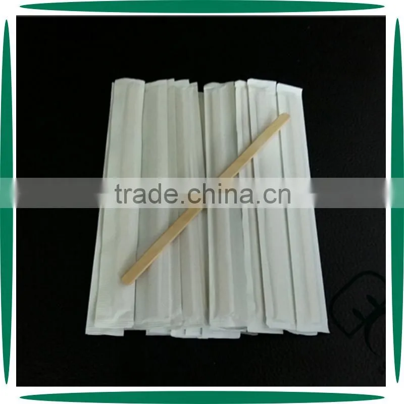 Paper Wrapping Wooden BirchTea Stick Stick for Stirring Coffee