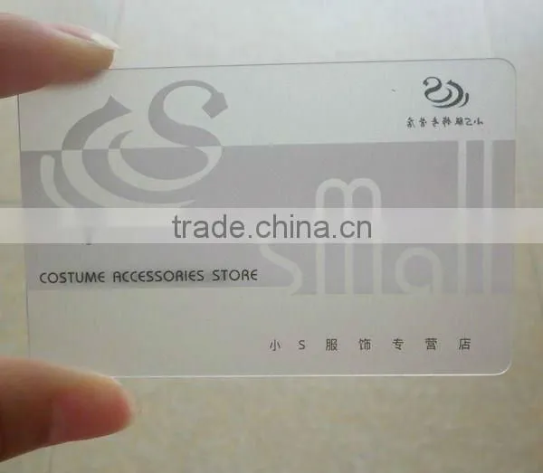 Low price free sample for testing Transparent Business Card