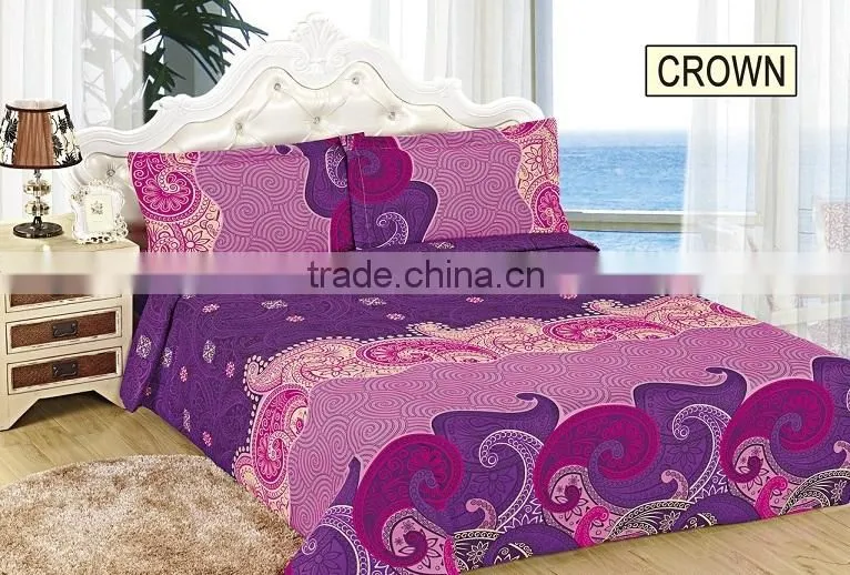 popular 3D peacock design bed sheet fabric