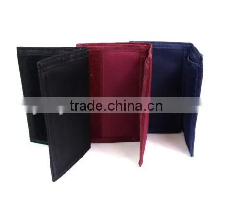NEW HIGH QUALITY TRIFOLD CANVAS VELCRO SPORTS WALLET