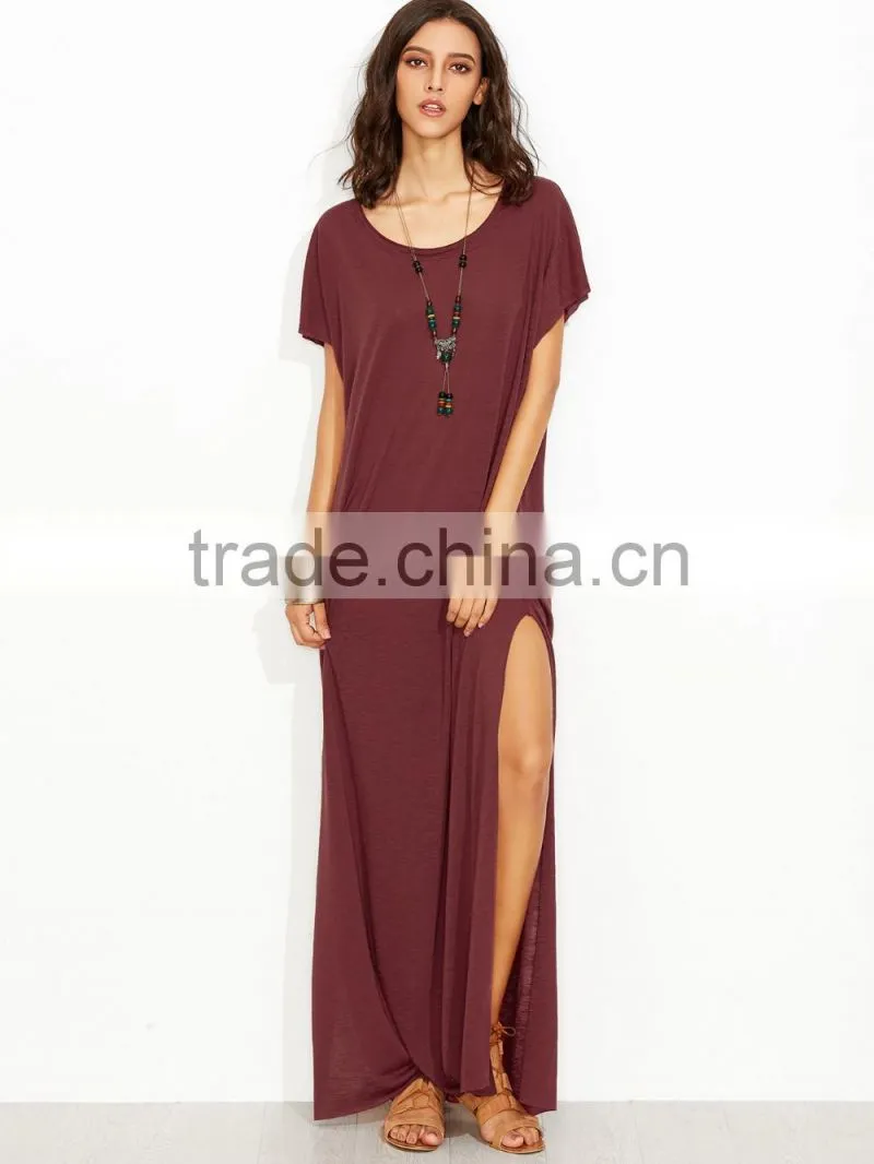 Long breastfeeding dress maternity clothes Fashionable