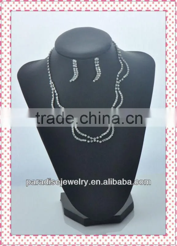 Silver plated jewelry sets of new fashion desig rhinestone crystal jewelry sets for sale-NEW052104
