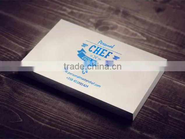 OEM 600gsm Custom Design Blue Foil Debossed Paper Business Card