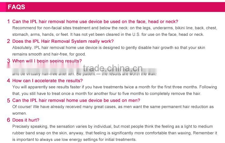 DEESS Home use IPL permanent hair removal device with 300000shots lamp life