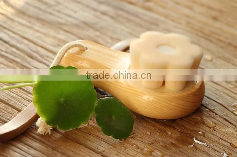 High quality wood handle cleaning makeup brushes