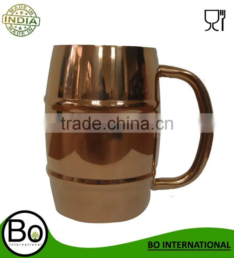 Stainless Steel Copper beer tumbler mug with handle