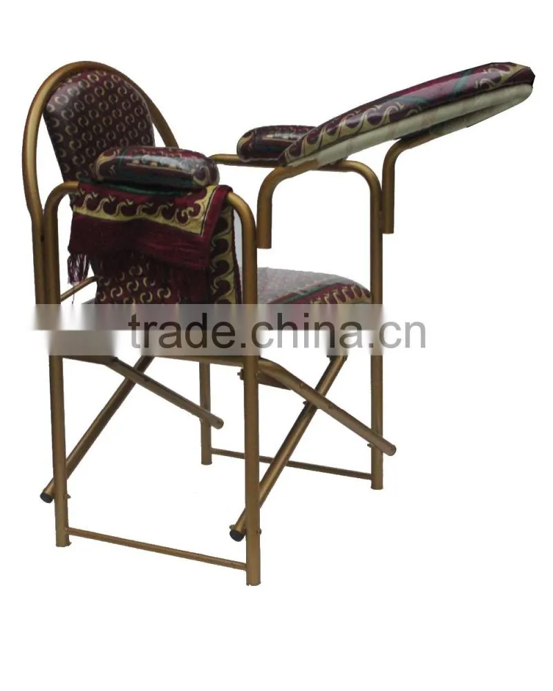 Folding & Knocked Down Muslim Prayer Chair for Elder - with Prayer Pad & Koran Pocket