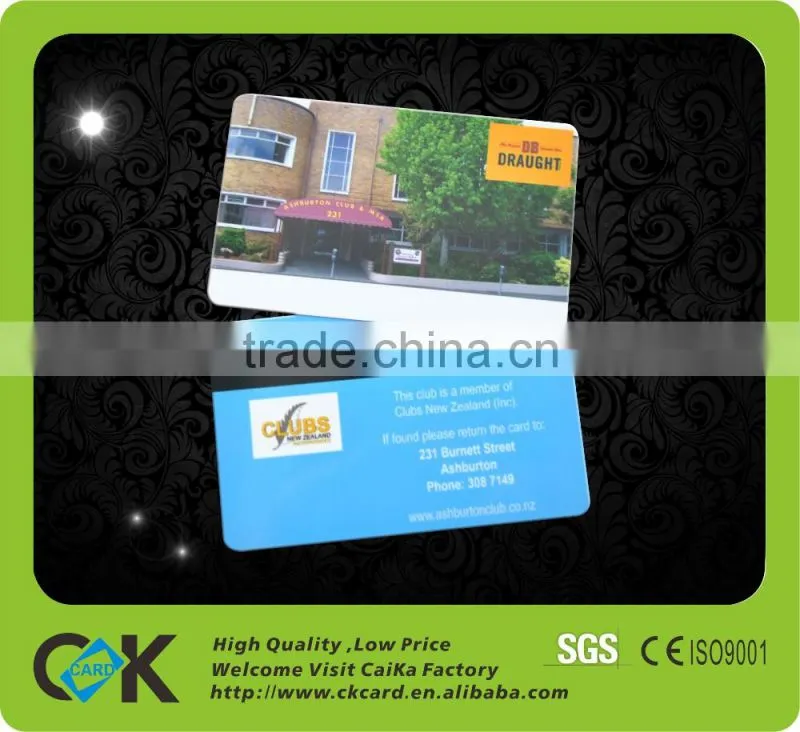 Blank Eco-friendly PVC Magnetic Stripe Card with free sample