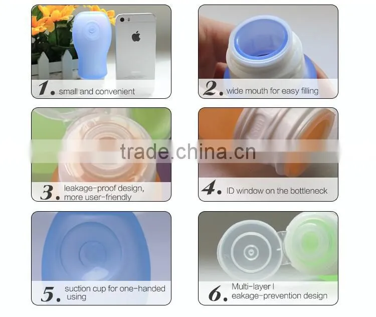 BPA Free TSA airline approved leak proof portable travel case essential bottle