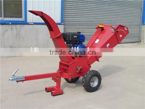 Factory supply 15hp gasoline engine wood chipper with electric start