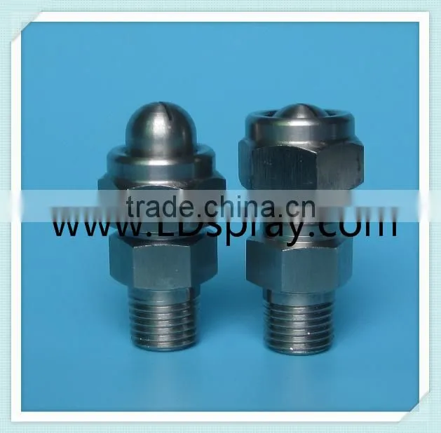 Stainless steel or brass flat fan spray air water jet nozzle with 3 parts