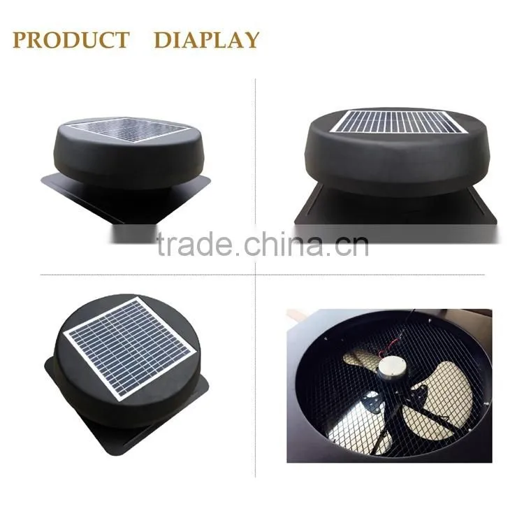 18V brushless dc motor solar powered air ventilation attic gable fan