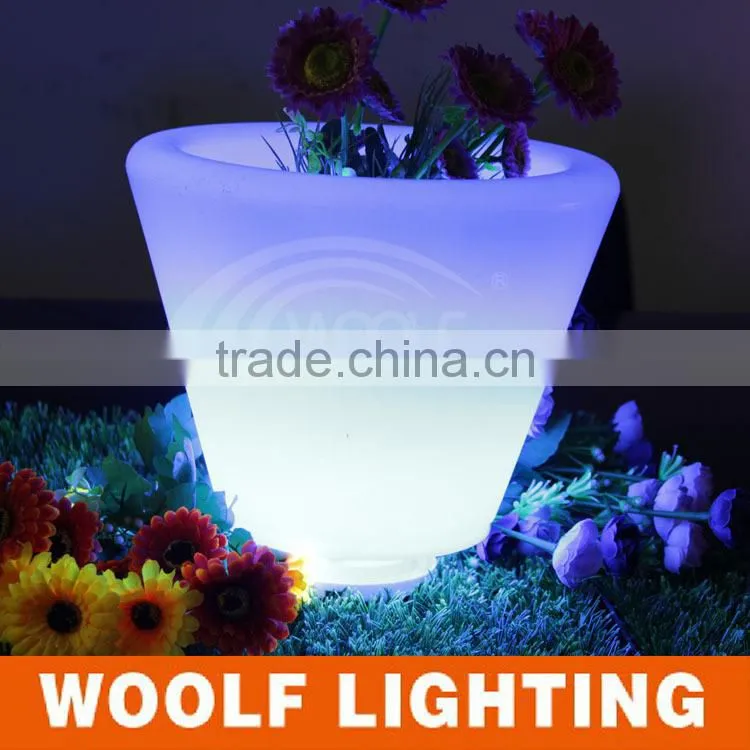 led outdoor small plastic flower pots
